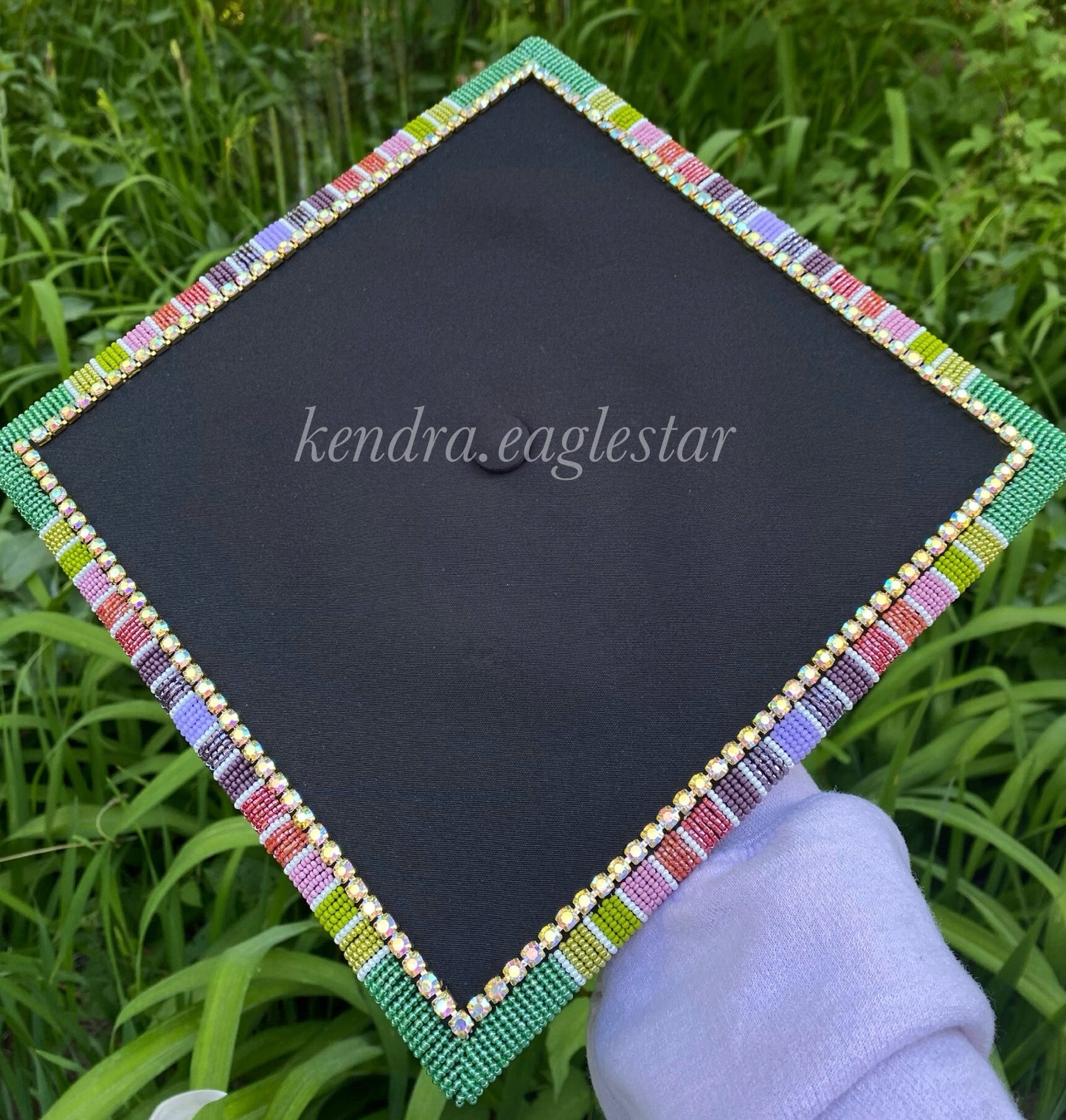 beaded graduation cap 🌱