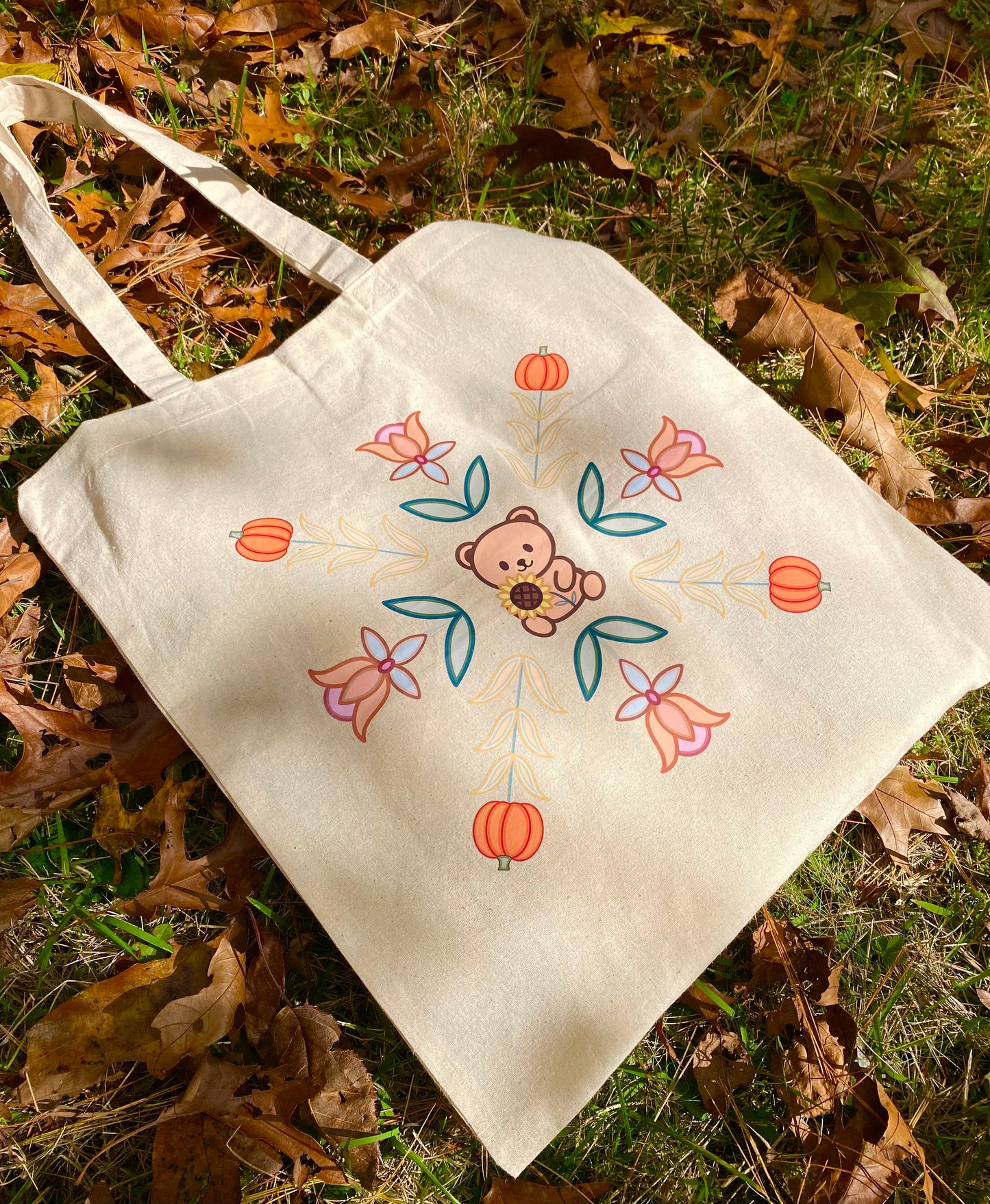 Cozy in Autumn — Tote Bag 🧸🎃 🍂
