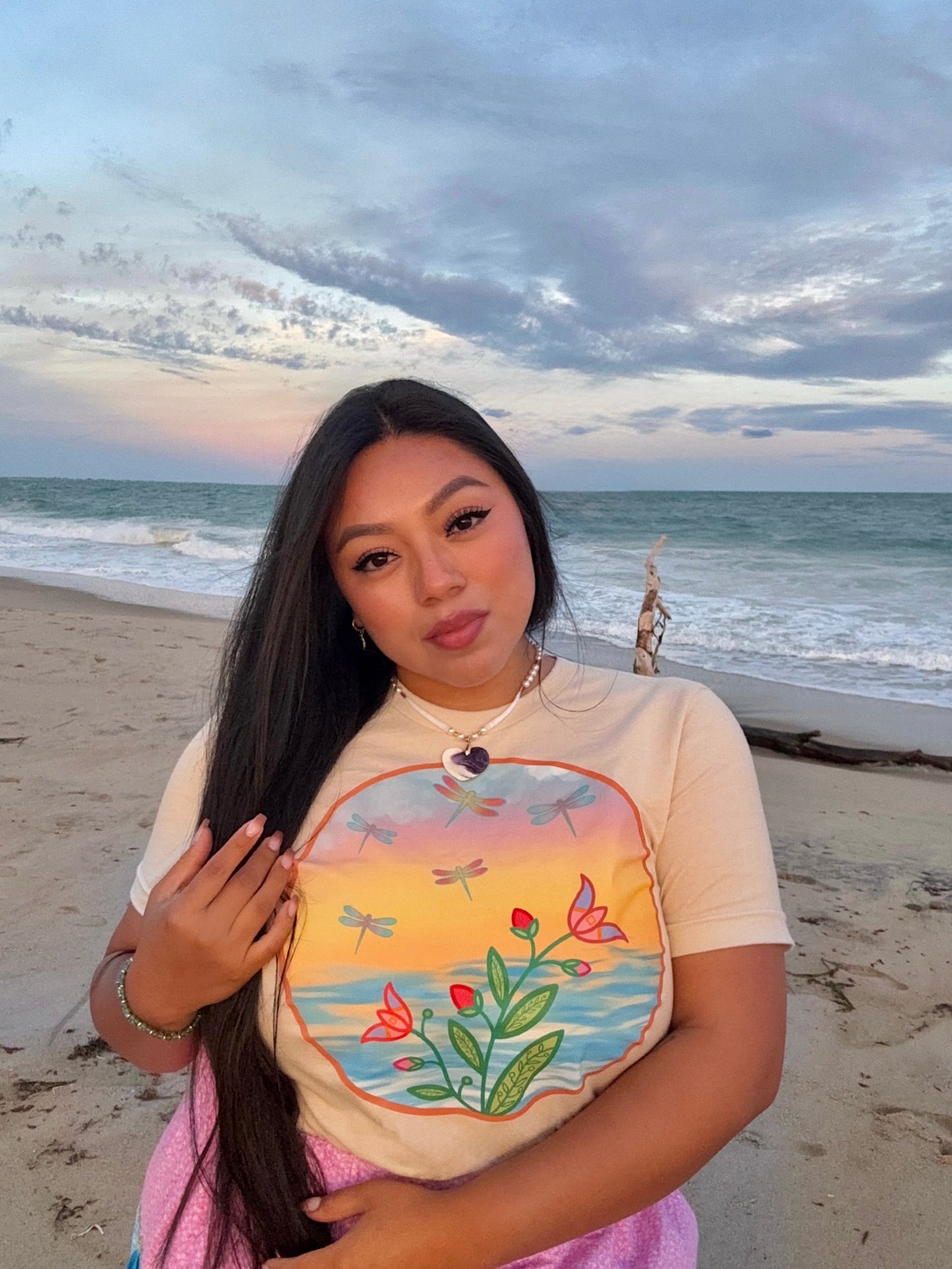 Ocean in Bloom Tee 🐚🤎🌊