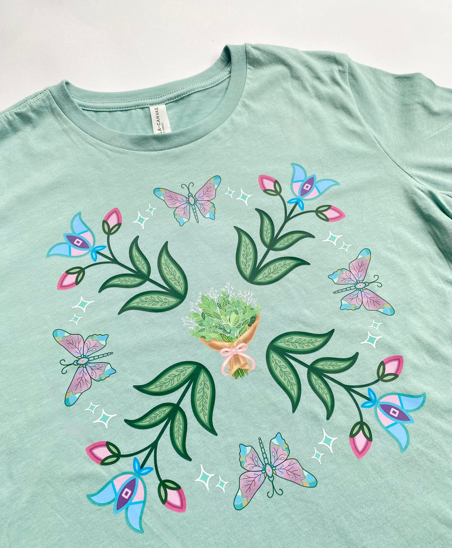Florals & Flutter tee 🦋🌿