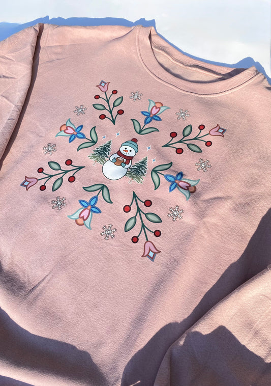 Cozy Winter & Frosted Florals crewneck sweater ☃️