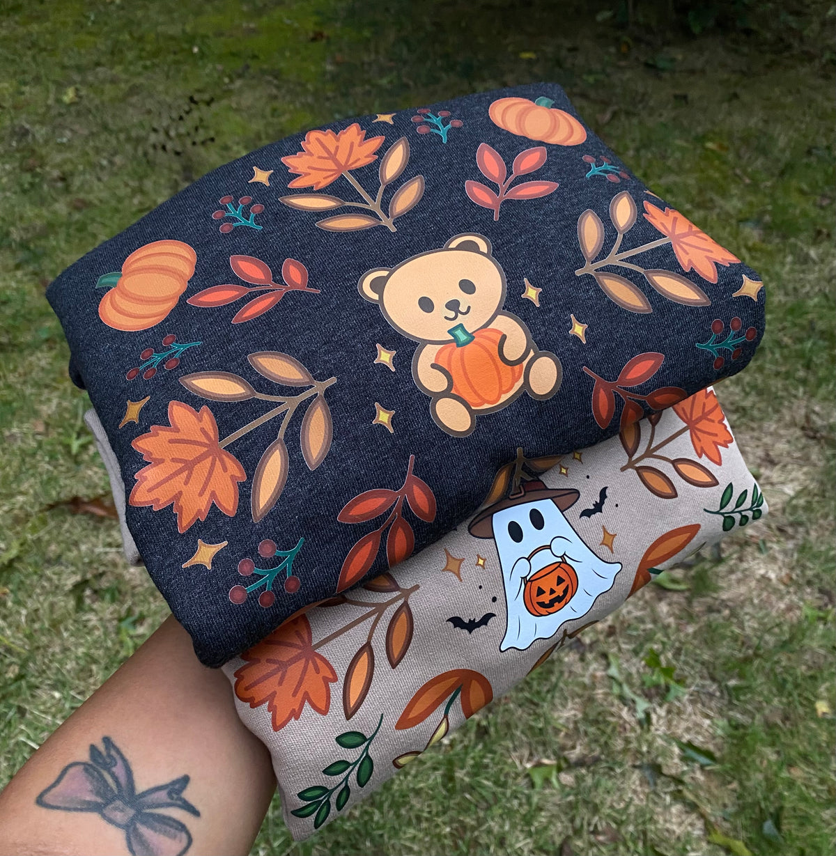 Cozy Harvest & Teddy crewneck 🧸🍂🌙