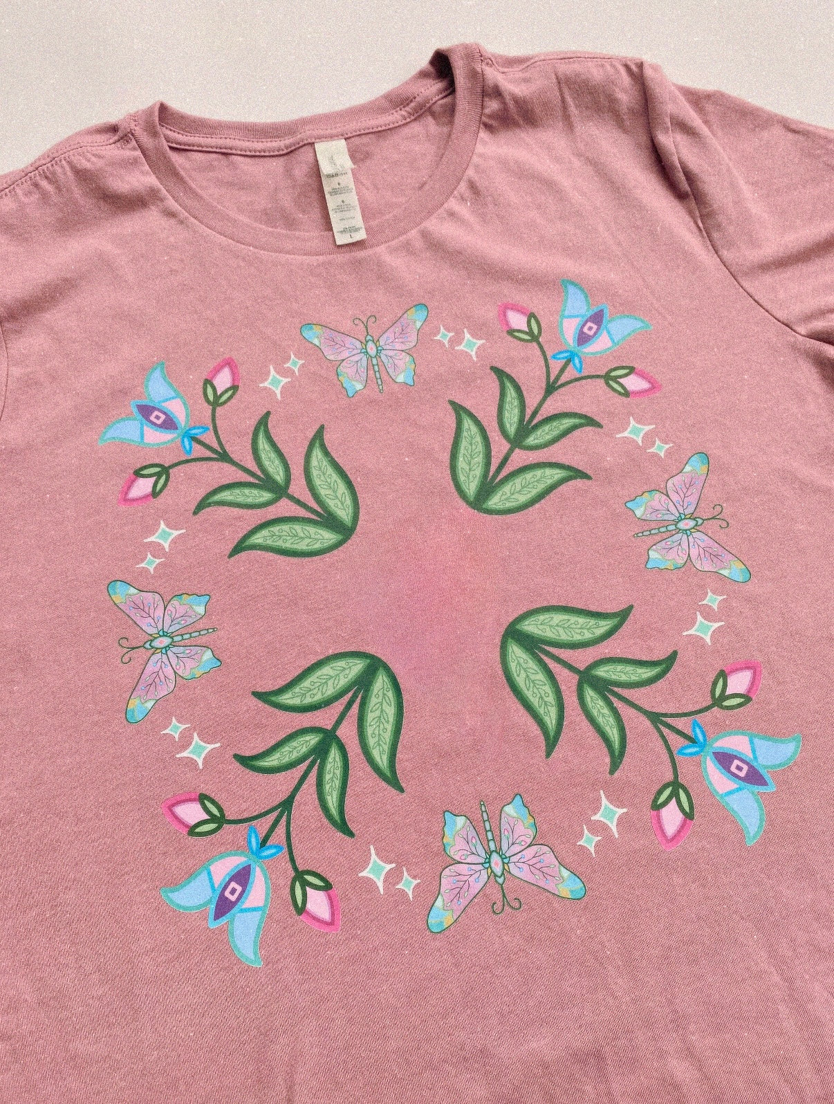 Florals & Flutter tee 🦋🌿