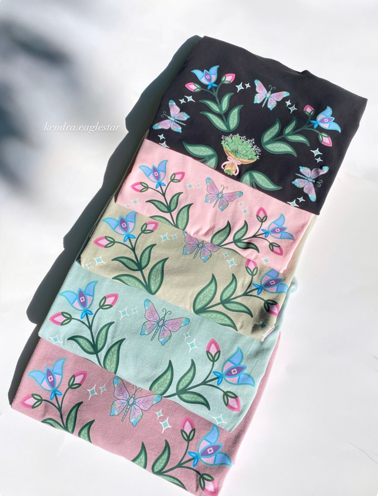 Florals & Flutter tee 🦋🌿