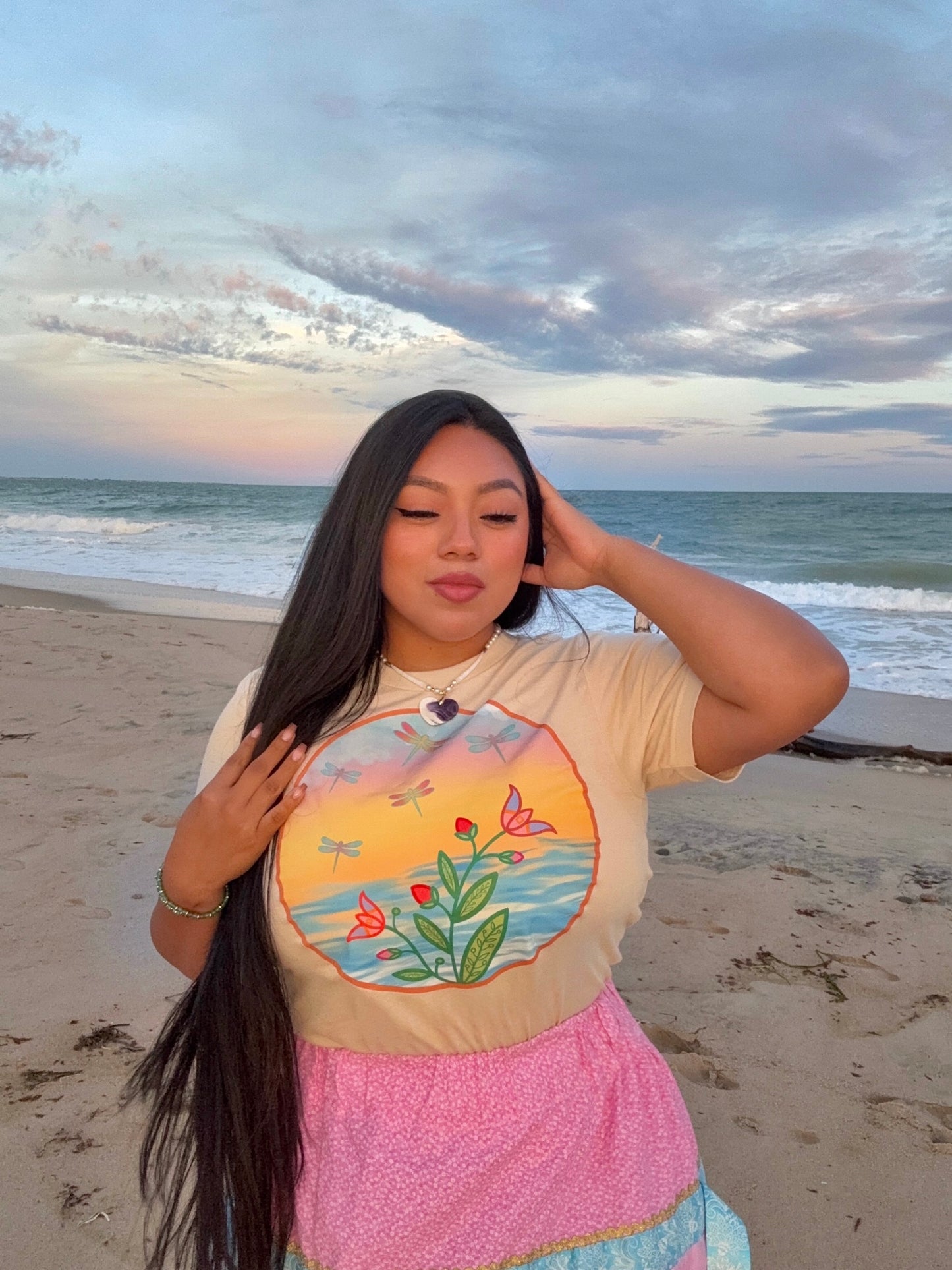 Ocean in Bloom Tee 🐚🤎🌊