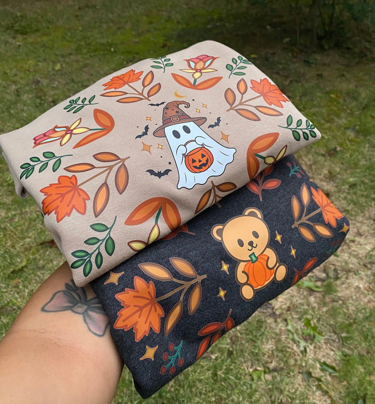 Cozy Harvest & Teddy crewneck 🧸🍂🌙