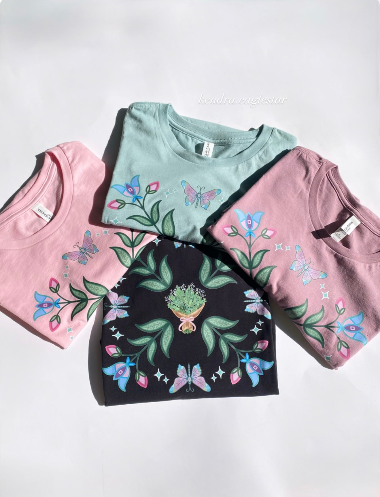 Florals & Flutter tee 🦋🌿