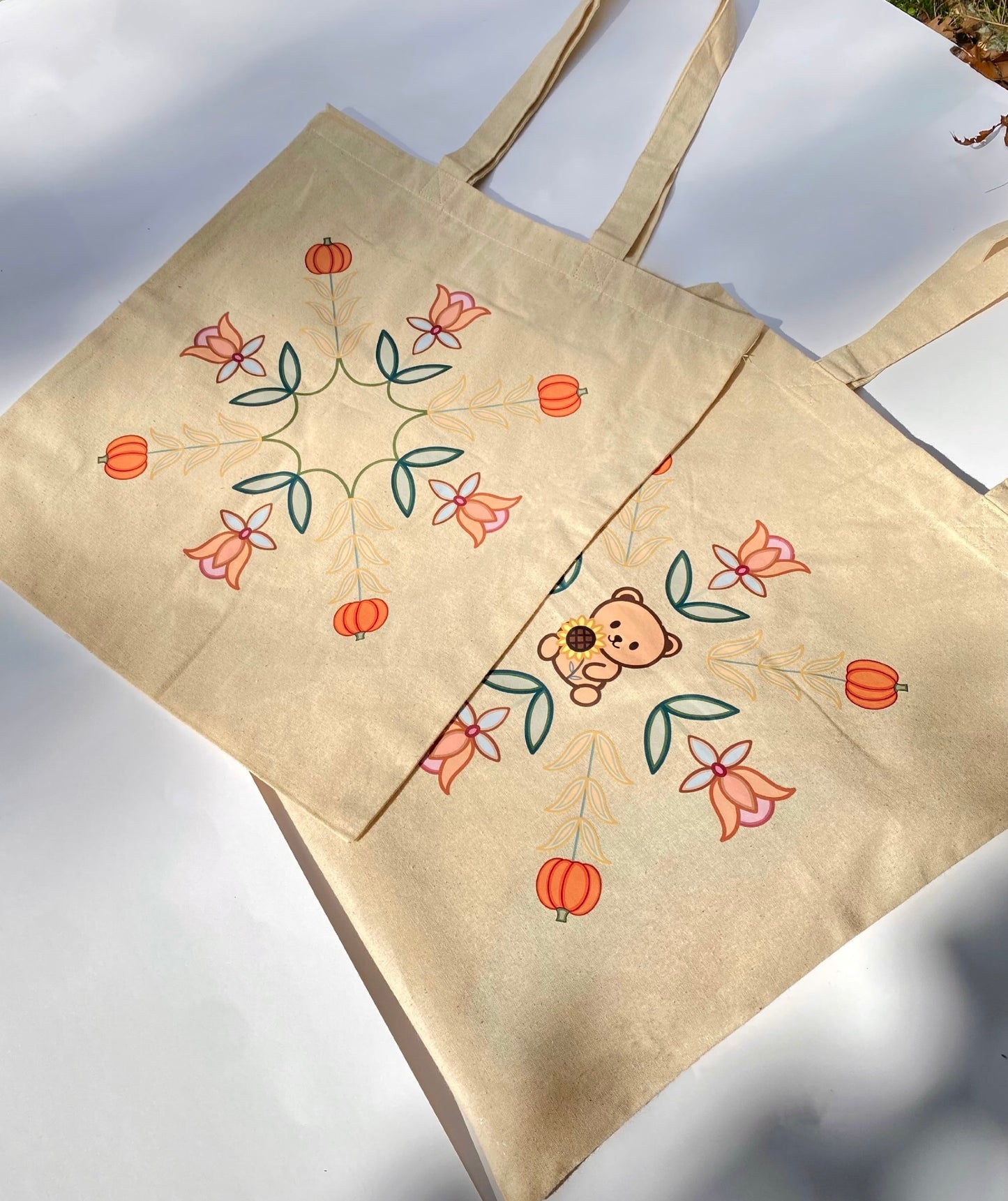 Cozy in Autumn — Tote Bag 🧸🎃 🍂