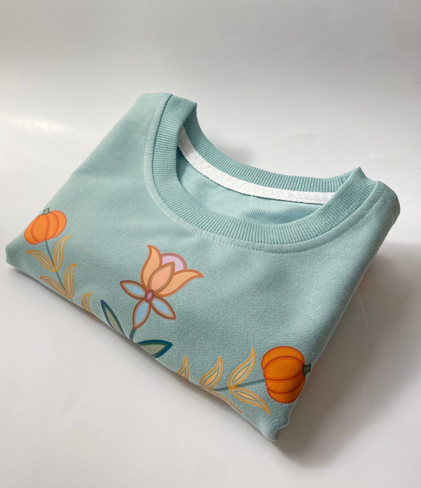 kids & toddler — Cozy in Autumn florals/pumpkin crewneck 🍂