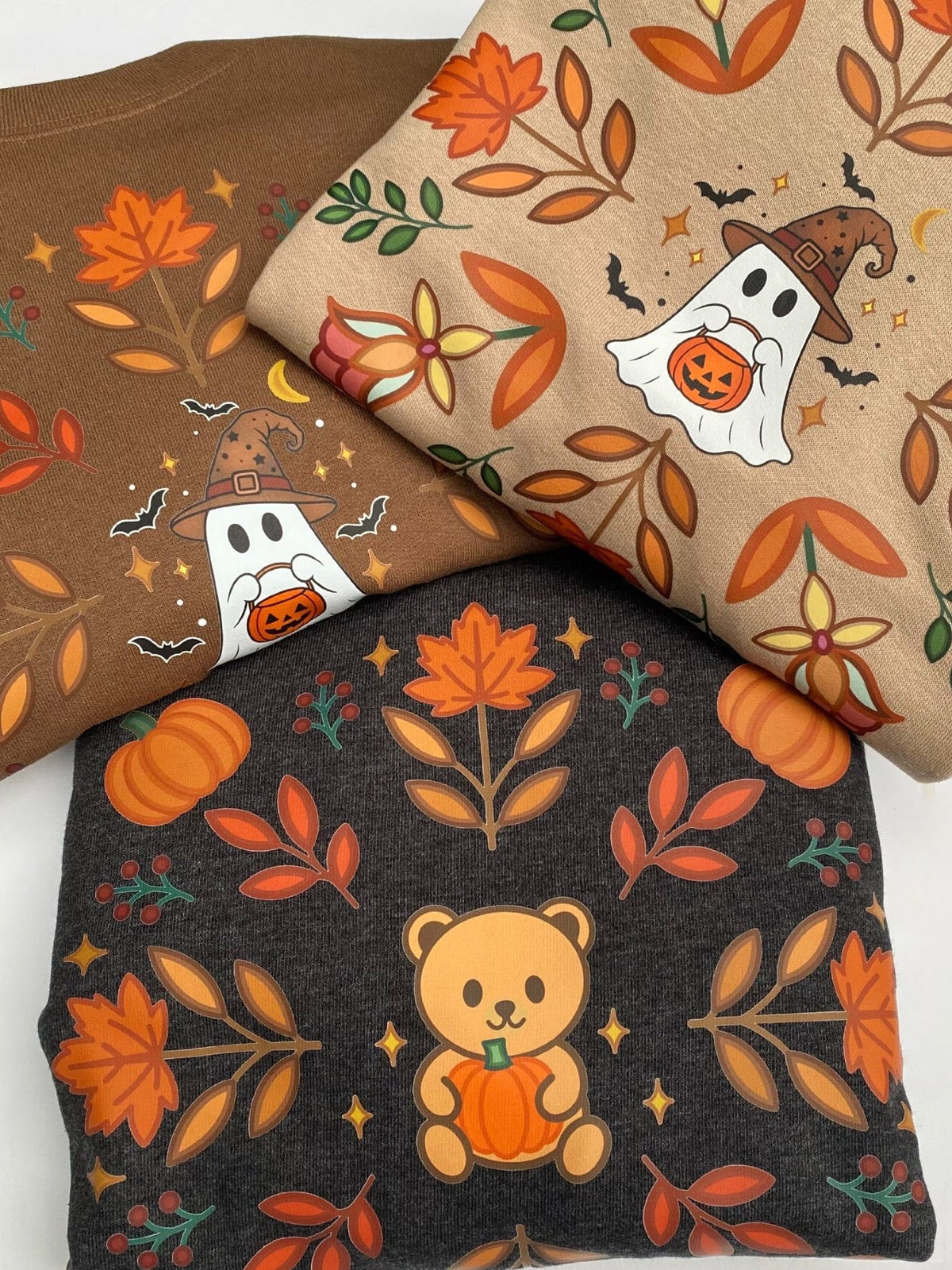 Cozy Harvest & Teddy crewneck 🧸🍂🌙