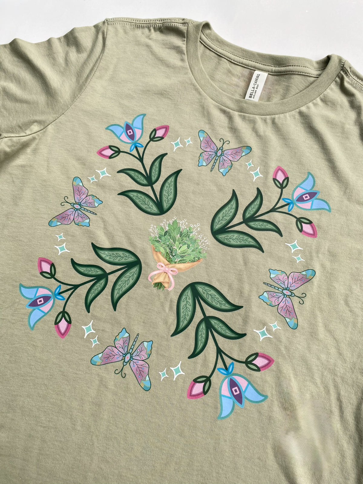 Florals & Flutter tee 🦋🌿